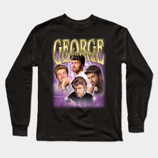 RETRO VINTAGE GEORGE MICHAEL BOOTLEG STYLE Long Sleeve T-Shirt